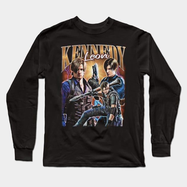 Leon S. Kennedy Long Sleeve T-Shirt by Rage Against Tee Machine